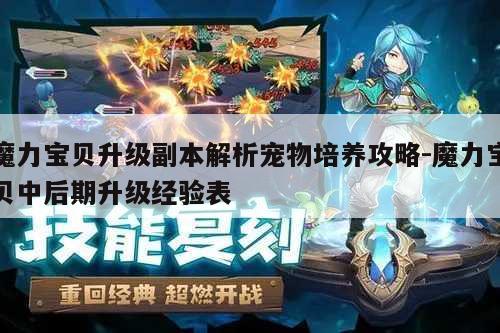 魔力宝贝升级副本解析宠物培养攻略-魔力宝贝中后期升级经验表