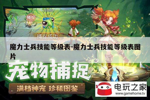 魔力士兵技能等级表-魔力士兵技能等级表图片